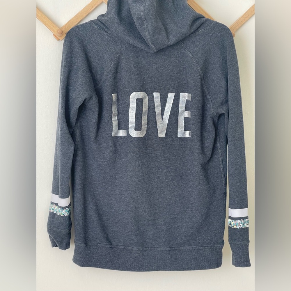 Victoria’s Secret LOVE Sequin Hoodie Sweatshirt